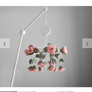 Pottery barn Floral Baby Mobile with Pink Roses
